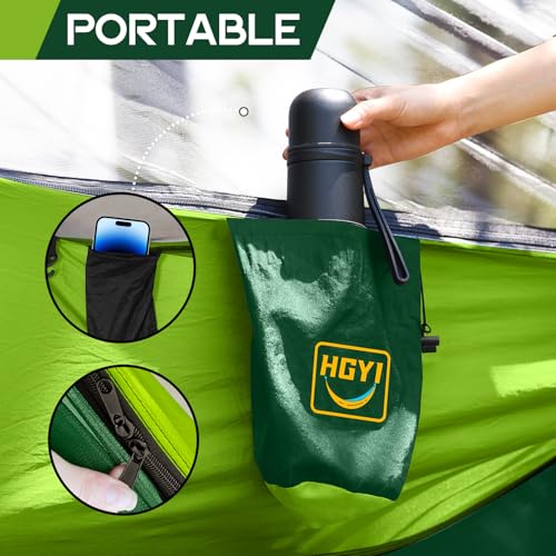 Image of Camping Hammock Mosquito Net,Double & Single Portable Hammocks Hammocks with 2 Tree Straps,Hammock Tent for Travel Camping,Camping Accessories for Indoor Outdoor Hiking Backpacking Backyard Beach