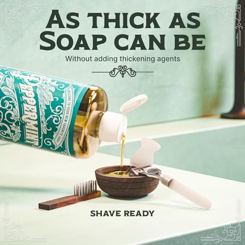 Image of Carolina Castile Soap Peppermint Scent - Certified Organic Base, High Olive Oil Content, Non-Drying, Made with Organic Oils, Concentrated Natural Body Wash for Men and Women