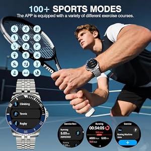 GPT Smart Watch for Men, Answer/Make Call, Fitness Tracker, IP67, 44mm — photo 4 of 6