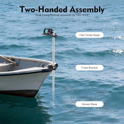 Image of Universal Portable Transducer Bracket, Adjustable 360 Rotating Fish Finder Mount