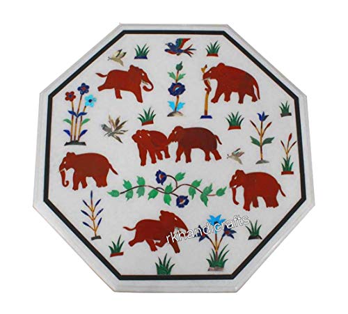 12 x 12 Inches White Marble Coffee Table Top Inlay Sofa Side Table wit 12 x 12 Inches White Marble Coffee Table Top Inlay Sofa Side Table wit