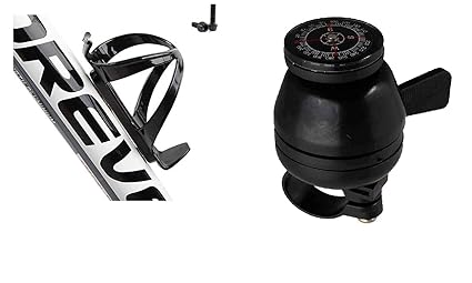 Cycle Water Bottle Cage Unbreakable and Compass Bell Combo