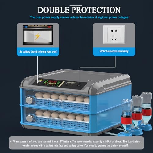 Incubadora digital de huevos totalmente automática con control de temperatura para pollos, patos, gansos y más, ideal para incubar aves de corral