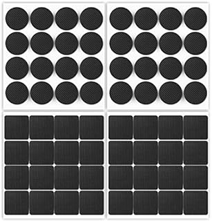 OSDUE 64 Pcs Non Slip Furniture Pads Floor Protectors, Rubber Pads for Furniture Feet, Dense, Premium Chair Feet Protectors, Floor Protector Pads (38mm,32 Squares and 32 Rounds)