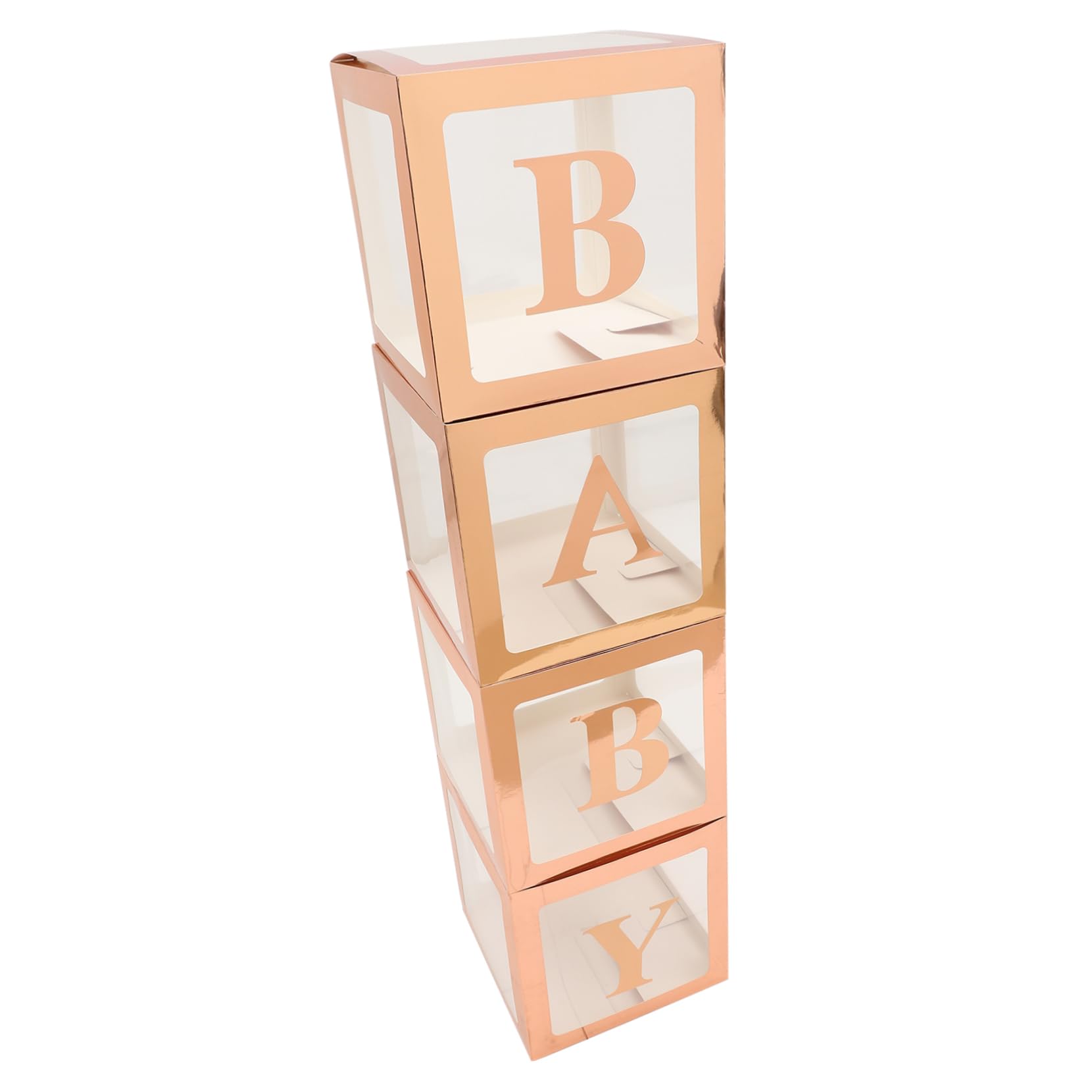 Abaodam Boîte à Ballons en Papier Réutilisable avec Lettres Baby pour Décoration de Baby Shower et Fête D'anniversaire, Installation Facile et Design Transparent