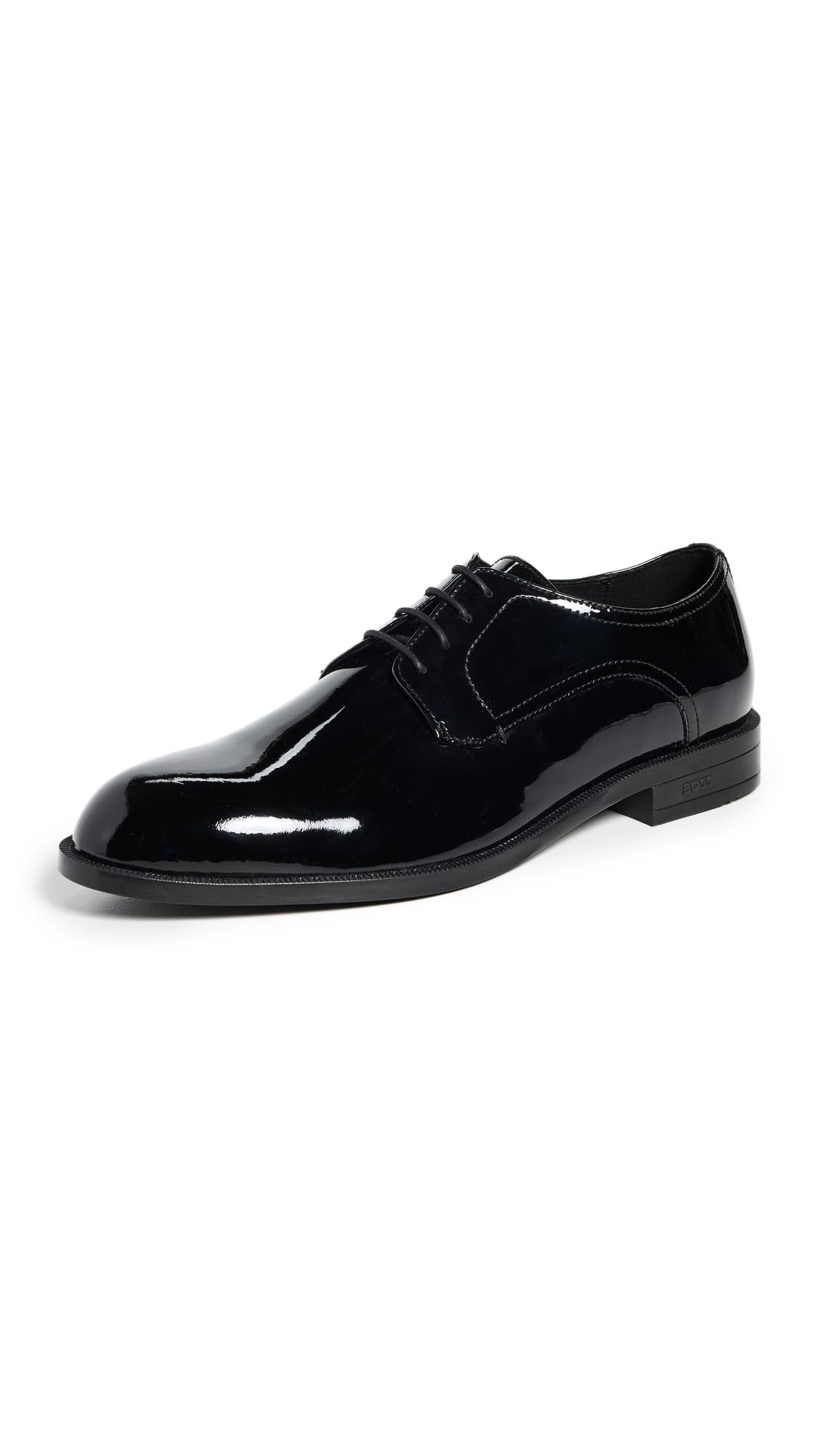 Hugo Men's Black Dress Shoes, 7 1/2 Uk, Elegant Leather Derby Shoes