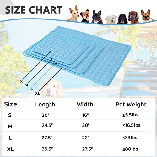 Pumyporeity Pet Cooling Mat, Super Lightweight Thin Breathable Dog Cat Summer Sleeping Cooling Blanket Cushion Pad, Keep Pets Cool Comfort For Kennel Sofa Bed Floor Travel Car Seats #TOP1