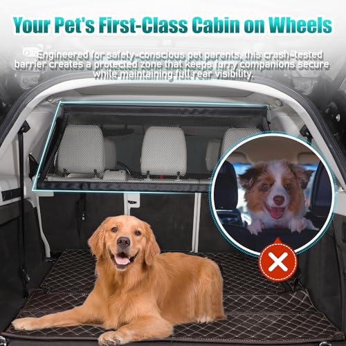 Rede de retenção para animais de estimação, cerca de carro, divisória de banco traseiro, portão de v