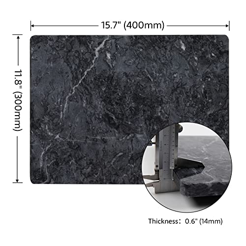 Soulscrafts Marble Pastry Board 16X12 Inch Cutting Board Marble Serving Tray For Cheese Perfect For Keep The Dough Cool And Chocolate Tempering Easy To Clean Sleek Design, Gray #TOP2