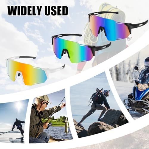 Hyunlai Lot de 3 lunettes de soleil polarisées, pour le sport, le cyclisme, les activités de plein air, la pêche, la conduite, les voyages – vue 6
