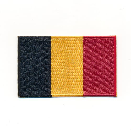 30 x 20 mm Königreich Belgien Brüssel Flagge Flag Aufnäher Aufbügler 0959 Mini