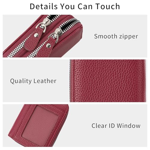 image for RNIEGA Credit Card Holder Wallet RFID Blocking Leather Small Wallet fo