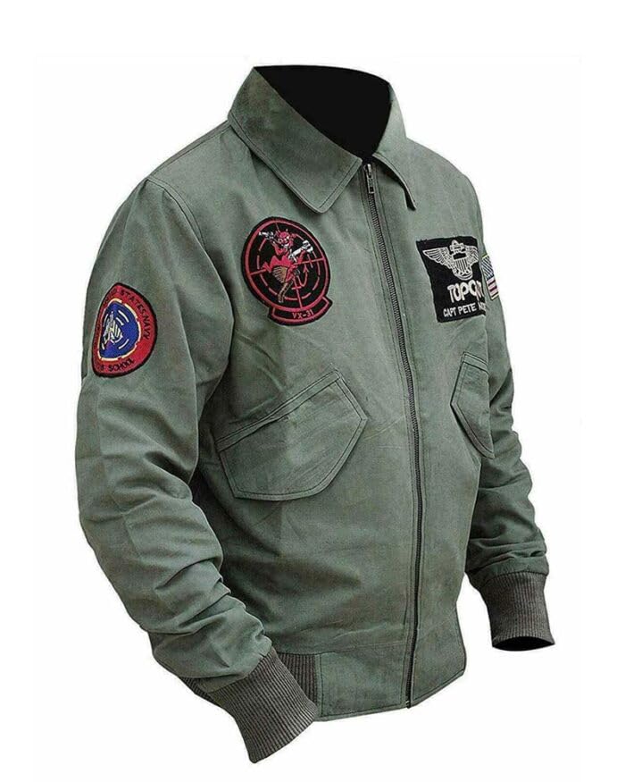 Fancyd Men Tom Cruise Top Bomber Air Force Cotton Jacket3