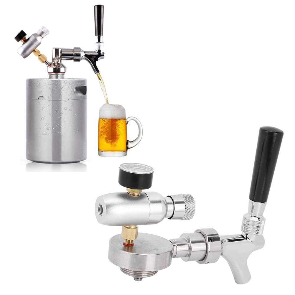 Dispensador de tapa de cerveza, juego de manómetro de grifo ajustable para barril de 2L/3,6l, accesorios estándar de EE. UU.