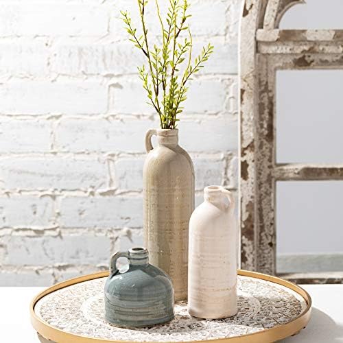 Sullivans Jug Vase Set for Farmhouse, Your Kitchen, Bedroom, Office, Living Room, & Bathroom, Coffee Table Centerpiece Decorations, Aesthetic Room Decor (CM2431)