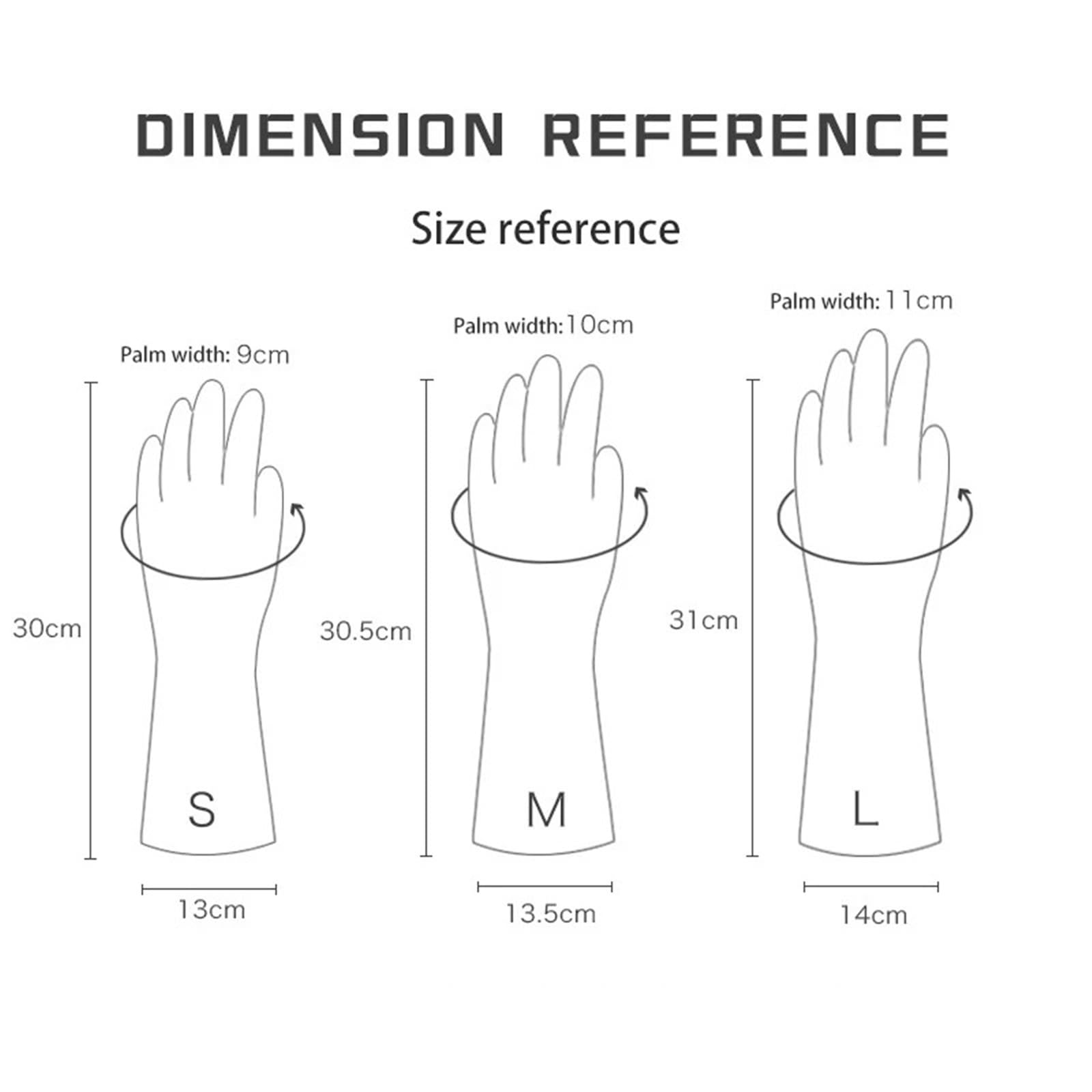 Guantes para la limpieza 10 pares de guantes limpieza Pvc impermeables, resistentes al desgaste, Material látex antideslizante, tareas domésticas(Mix x10,152 * 92cm)