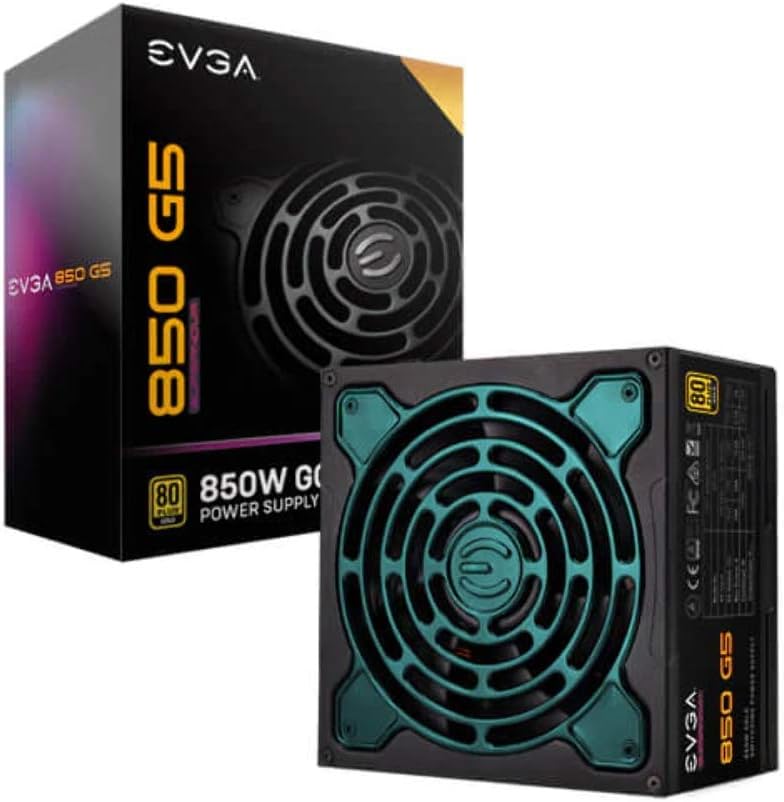 Evga Supernova 850 G5, 80 Plus Gold 850W, Fully Modular, Eco Mode With Fdb Fan, Includes Power on Self Tester, Compact 150Mm Size, Power Supply 220-G5-0850-X3 (Uk)