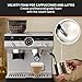 KRUPS Precision Espresso Coffee Machine with Grinder, Latte & Cappuccino Maker, Pump Pressure + Milk Frother Steam Wand, Adjustable Grind Settings for Barista-Quality Results, Stainless Steel & Black