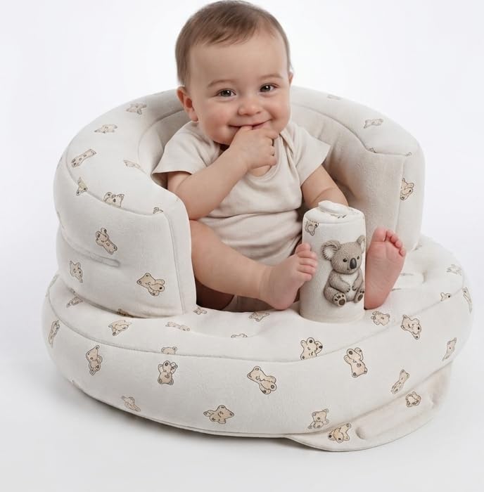 Inflatable Baby Support Seat for 3-36 Months, 100% Safe Blow Up Chair with Built-in Air Pump, Infant Floor Seat-image-49