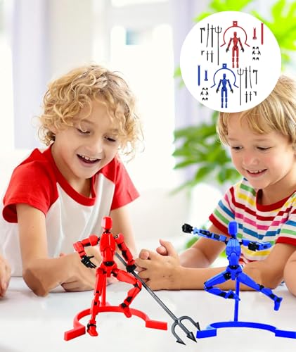 Image of 2 Pcs Stick Titans, Dummy 13, Action Figure 3D Printed Multi-Jointed Action Figures Action Figure with Design for Game Lovers Gifts