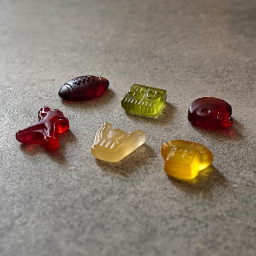 40YARDS American Football Gummibärchen Früchte Mix (175g Tüte) - Fruchtgummi in Football Form (Helm, Football, Tor, Schiedsrichter, Quarterback & Spielfeld) - NEUE REZEPTUR