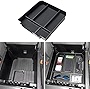 JDMCAR Center Console Organizer Compatible with 2022 2023 Toyota Tundra Accessories Armrest Secondary Storage Box ABS Material with Non-Slip Mats (Black Trim)