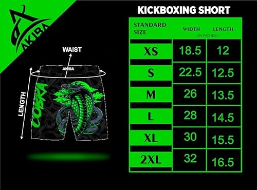 Image of AKIBA Combat /MMA Sublimation Printing Shorts with Embroided Logo for Training & Kickboxing: Fighting Shorts for Martial Arts, Cage Fight, Muay Thai, BJJ, Boxing, and Grappling