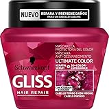 Previene los futuros daños Gliss - Mascarilla Ultimate Color - 2 uds de 300ml - Schwarzkopf