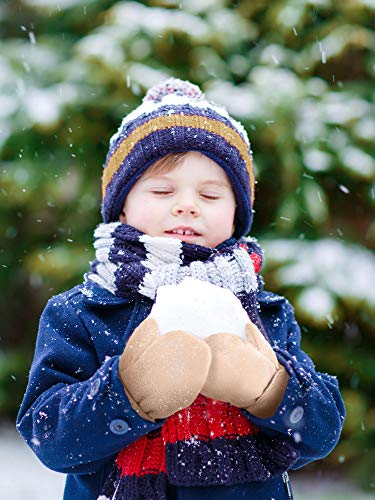 3 Pairs Baby Toddler Winter Mittens Warm Fleece Kids Mittens Baby Snow Skiing Gloves For Boys And Girls Aged 2-4 Years (Rose Red, Khaki, Pink) #TOP4