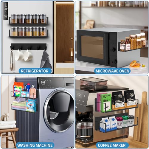 Iyebau HM5405 Magnetic Spice Racks, 7 Pack Spice Rack Carbon Steel Organizer For Refrigerator With Kitchen Utensil Holder thumb #5