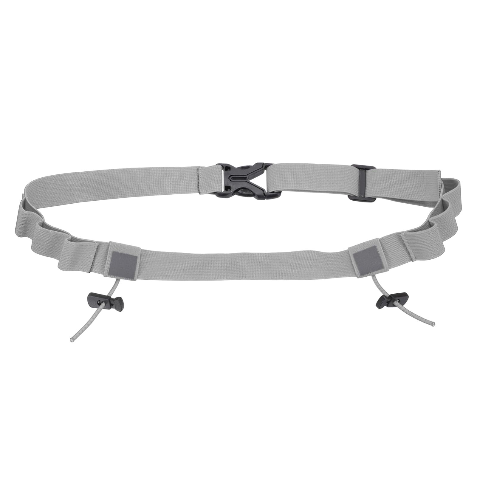 YELARXI Race Number Belt, Elastic Comfortable Running Belts with 6 Energy Gel Loops, Sport Race Bib Holder 1 Pcs & Light Gray-Fitting for (Running/Triathlon/Marathon/Cycling)