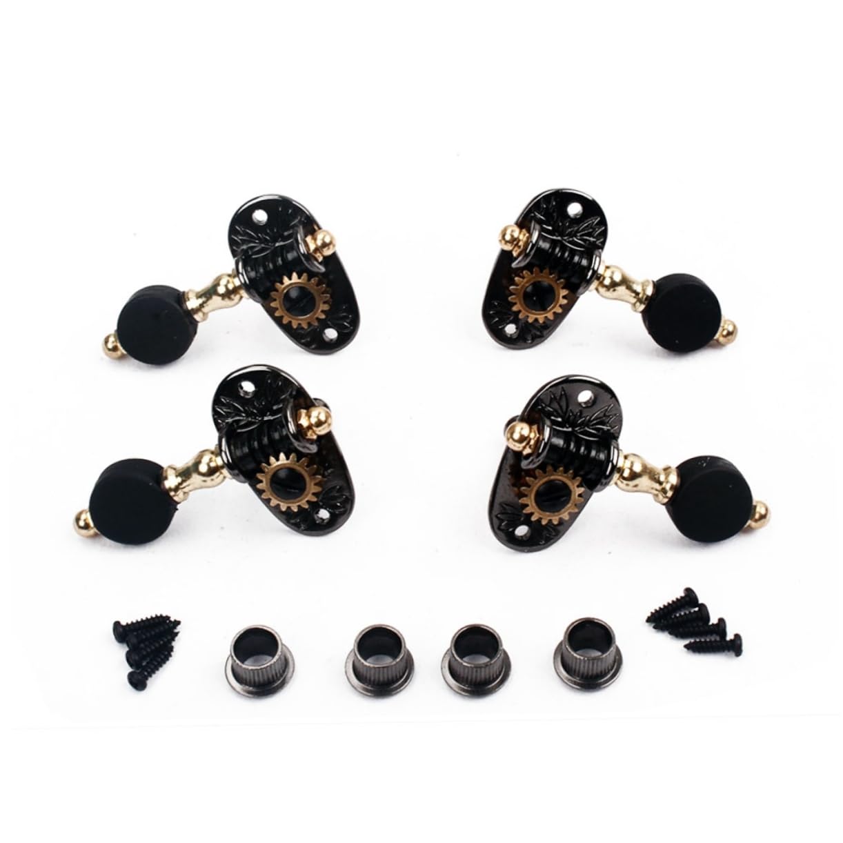 Generic Ukulele Tuning Pegs Set 2 Left 2 Right Tuners Sealed Machine Heads for Acoustic Ukuleles