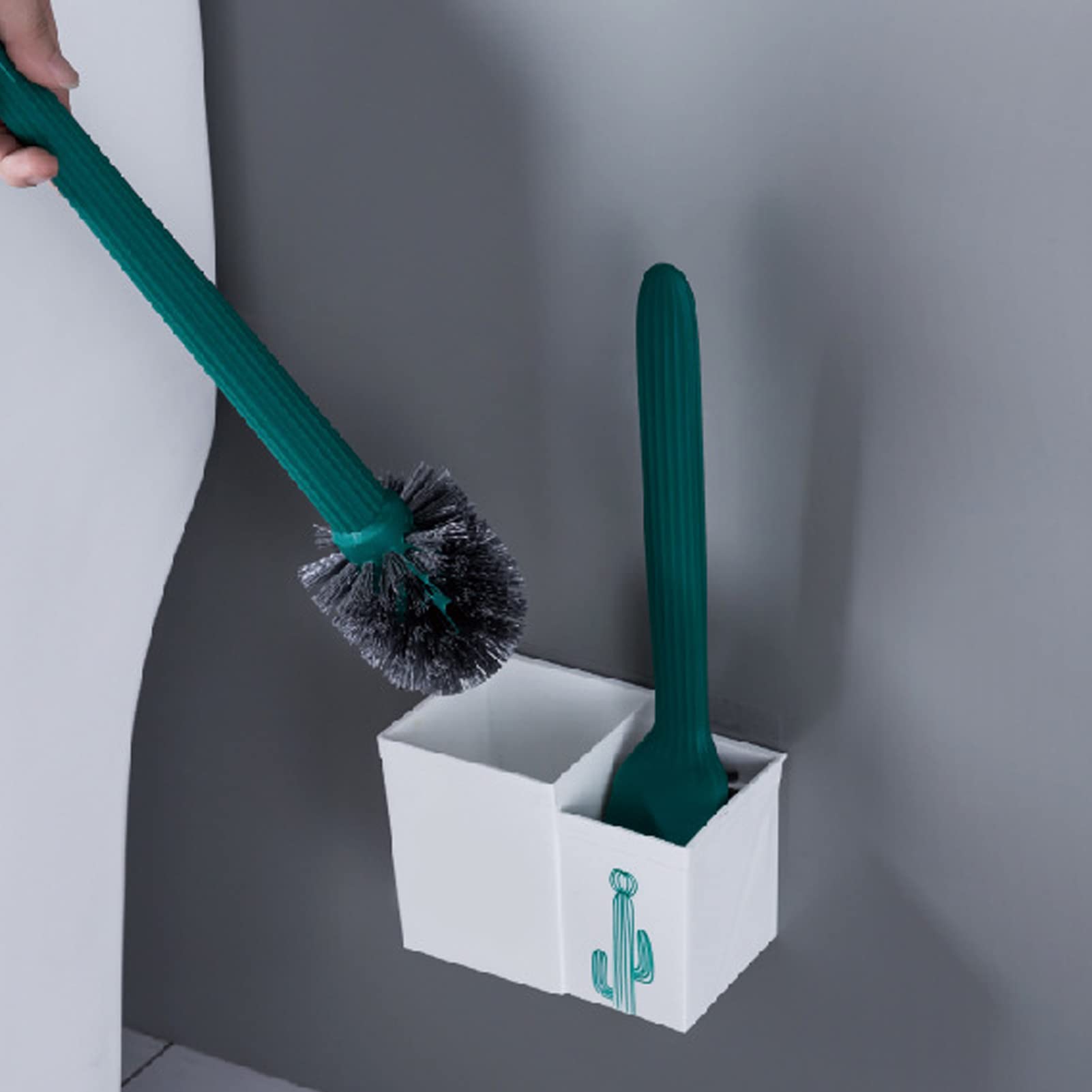Kit de soporte de cepillo para inodoro, mango largo, juego de cepillo para inodoro, depurador de inodoro para limpieza profunda