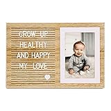 HIGIINC 4x6 Picture Frame With Letter Board and 593 Letters, Rustic Wooden Desk or Wall Picture Frame, Suitable for Baby Pregnancy Announcements/Fathers Day/Mothers day/Wedding/Home Decor, 11.8×7.9inch