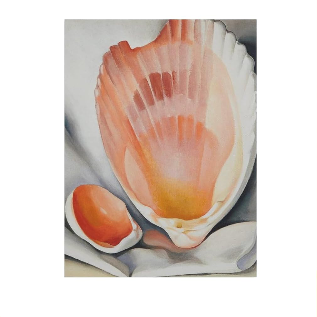 LHHJF LJHFA Georgia O'Keeffe Posters Two Pink Shells Canvas Painting Georgia O'Keeffe Wall Art And Prints For Home Decor Wall Pictures 40x60cmx1 No Frame