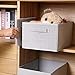 BOMKEE Collapsible Sorage Bins, Storage Cubes Baskets Collapsible Fabric Storage Boxes with Handles for Home and Office (Set of 4, Grey, 15.4 x 11.4 x 7.91inch)