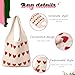 Imagen de HORREX Bolso Trenzado Bolso Mujer Bandolera Bolsos Tejidos Crochet Mujer Bolsa Playa Beige con Cintas Rosas Shopper Bolsos Tejidos Crochet BolsoTrenzado