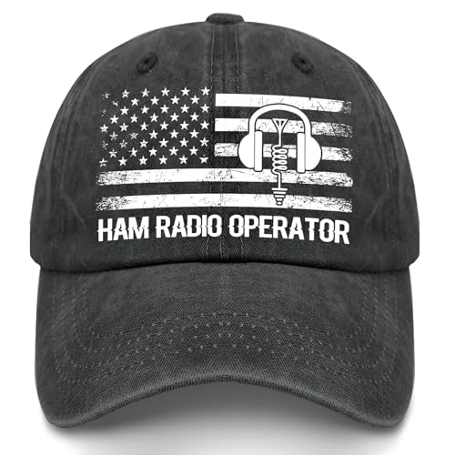 Weiweiwu ham Radio Operator Hat Vintage Cotton Washed Baseball Caps Adjustable Dad Hat Crazy Funny
