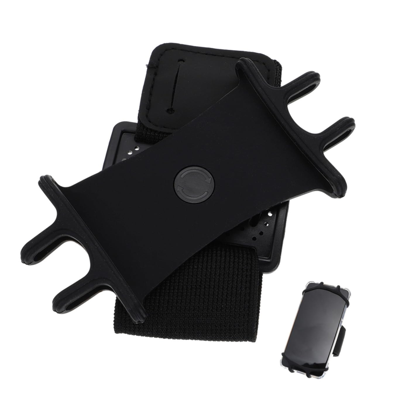 Operitacx 16 Pezzi Braccialetto Del Cellulare Sottile Porta Cellulare Da Braccio Polso Accessori Da Corsa Porta Del Telefono Per L'esecuzione Presa Gel Di Silice Black