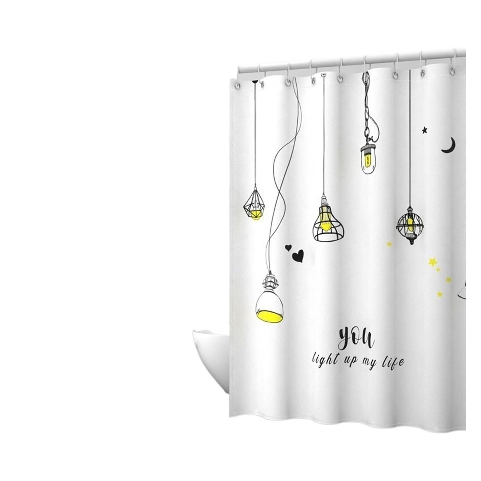 Rideau de douche imperméable et anti-moisissure 80x180cm multicolore pour petite salle de bain