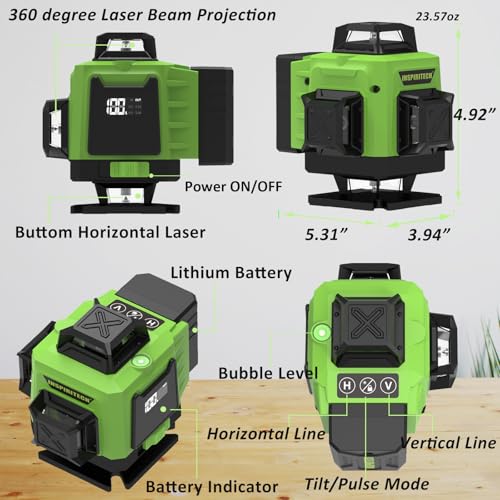 Inspiritech EG-GGKQ-3DG7 Laser Level 360 Self Leveling thumb #1