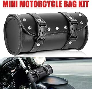 Everrich Motorcycle Handlebar Bag Small Motorcycle Fork Bag Front Fork Roll Barrel Bag