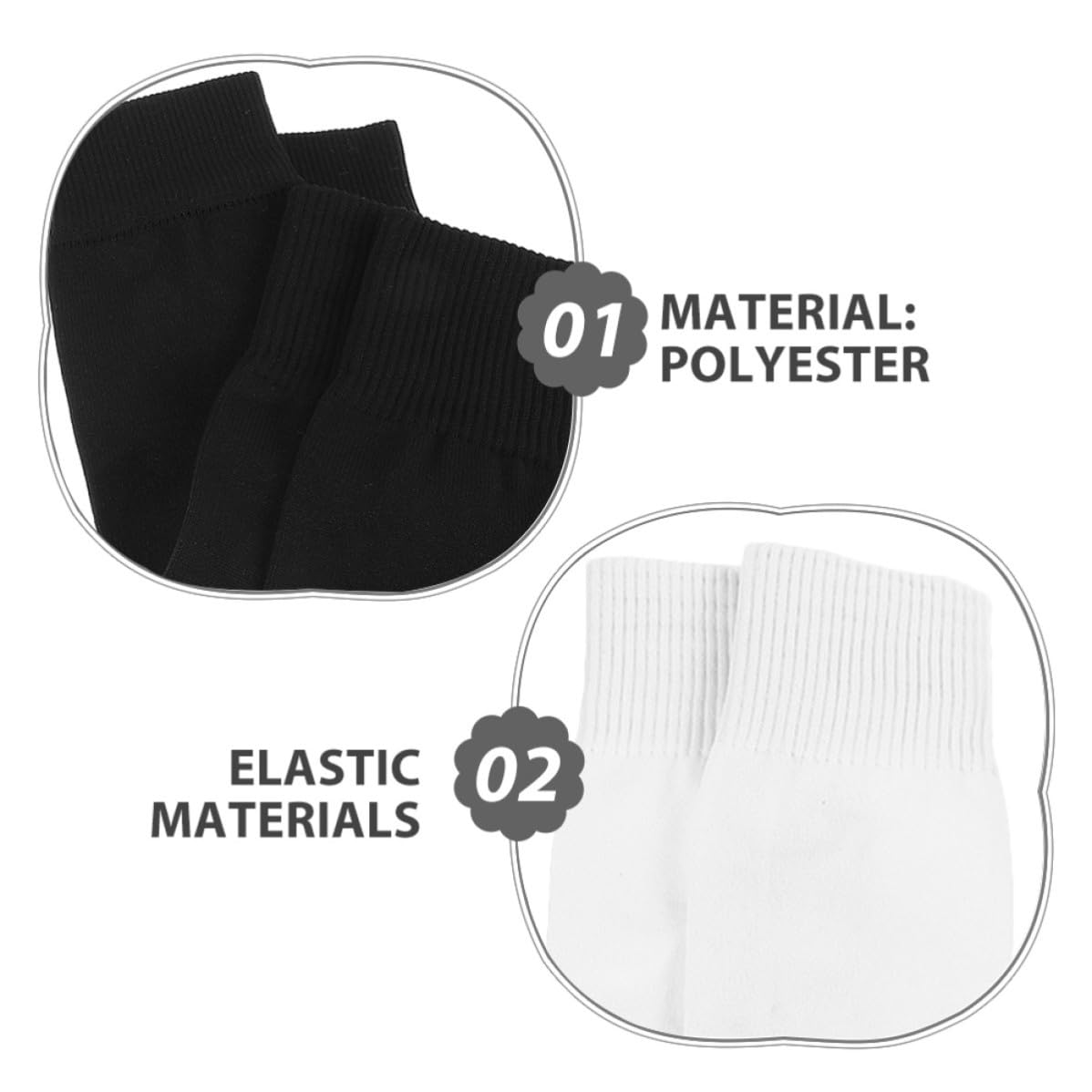 4 Pairs Sports Shin Guard Sleeves for Soccer and Running Polyester