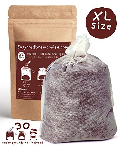 Cold Brew Coffee Filters -Single Use Filter Sock Packs, Disposable, Fine Mesh Brewing