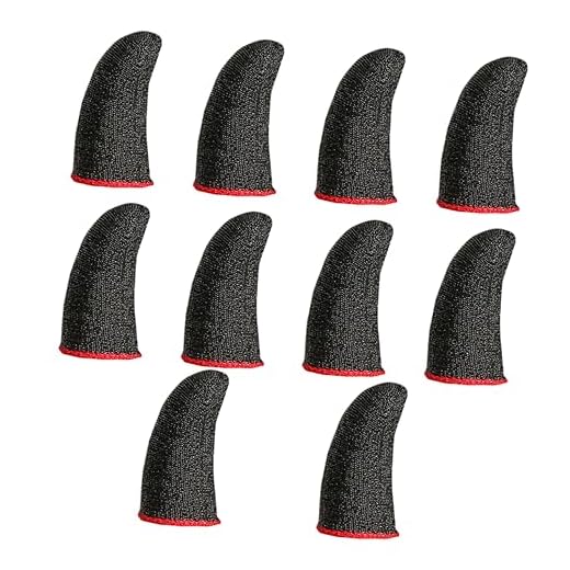 GATHINESS 10 Peças Berço De Dedo Para Jogos Móveis Mangas De Polegar Mangas De Polegar Acessórios De Jogos Para Celular Capas De Ponta De Dedo Luvas De Dedo De Tecido Antiderrapante