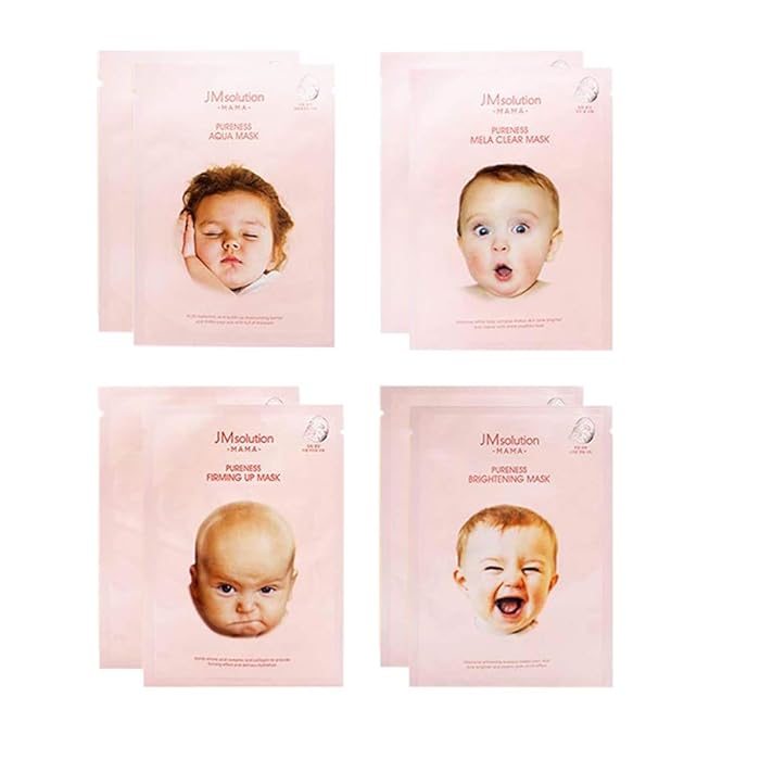 Buy JM solution Mama Pureness Masks 4 Types x 2pc Combo Trail Set [8