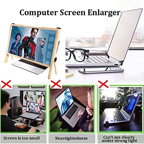 Laptop Screen Magnifier Protector Holder, Foldable Computer Laptop Phone Holder Stand Physical Magnifying Glass, Phone Screen Magnifiers Holder With Adjustable Angle Design ,B #TOP5