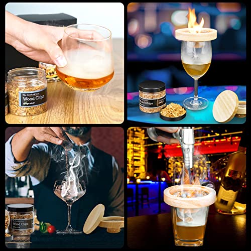 Fuhuim Cocktail Smoker Kit, Old Fashioned Whiskey Smoker Kit For Drinks - 2 Bottle Of Wood Chips For Smoke Infusion In Cocktails And Whiskey, Gifts For Your Dad, Husband And Friends #TOP1