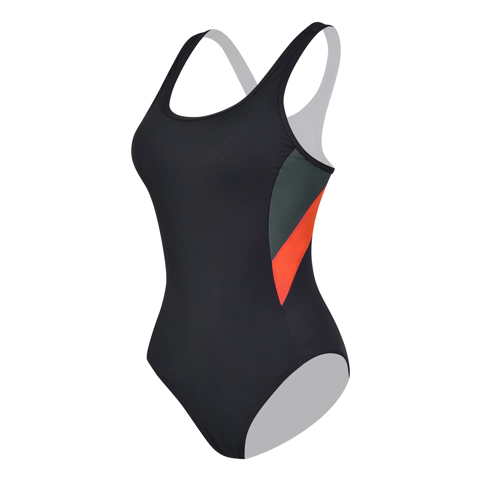 Veranobreeze Costume da Bagno da Donna Costume da Bagno di Un Pezzo Nero Atletico Costume da Bagno Modesto