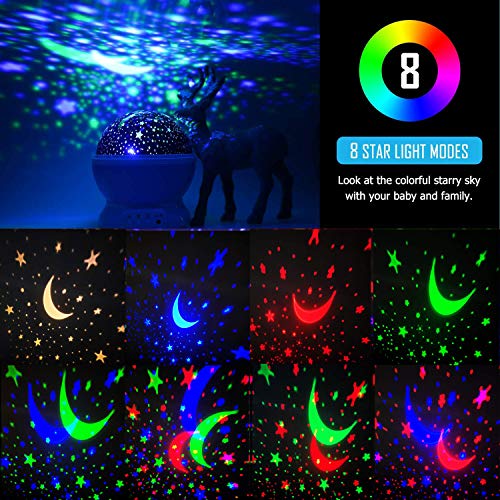 Elecstars Kids Gifts Night Lighting Lamp Light Up Your Bedroom With This Moon, Star,Sky Romantic - Best Gift For Men Women Teens Kids Children Sleeping Aid. #TOP1